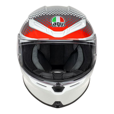 AGV K6 S - FISION WHITE/RED/LIGHT GREY