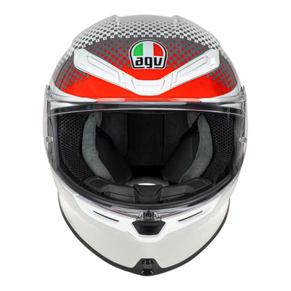 AGV K6 S - FISION WHITE/RED/LIGHT GREY