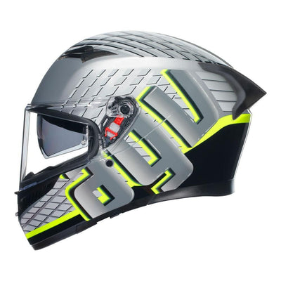 AGV K3 - FORTIFY GREY/BLACK/YELLOW FLUO