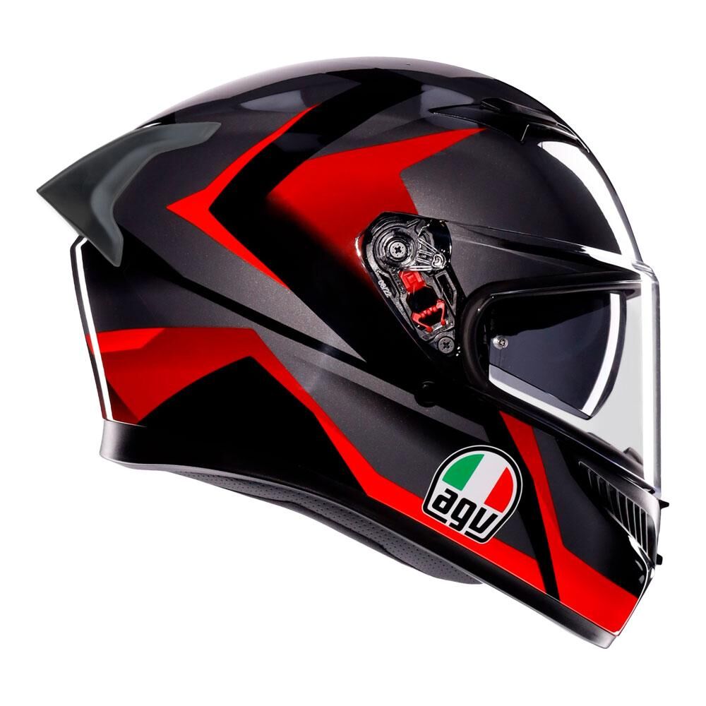 AGV K3 - STRIGA MATT BLACK/GREY/RED