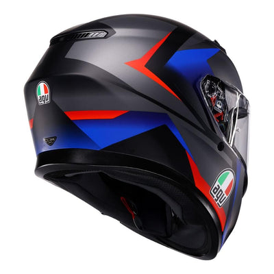 AGV K3 - STRIGA MATT BLACK/BLUE/RED