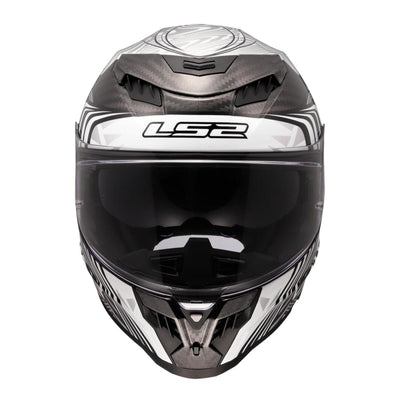LS2 FF807 Dragon Carbon Enthum Helmet - Black / Silver 06