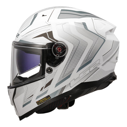 LS2 FF811 Vector II Alizer - Matte White / Silver 06