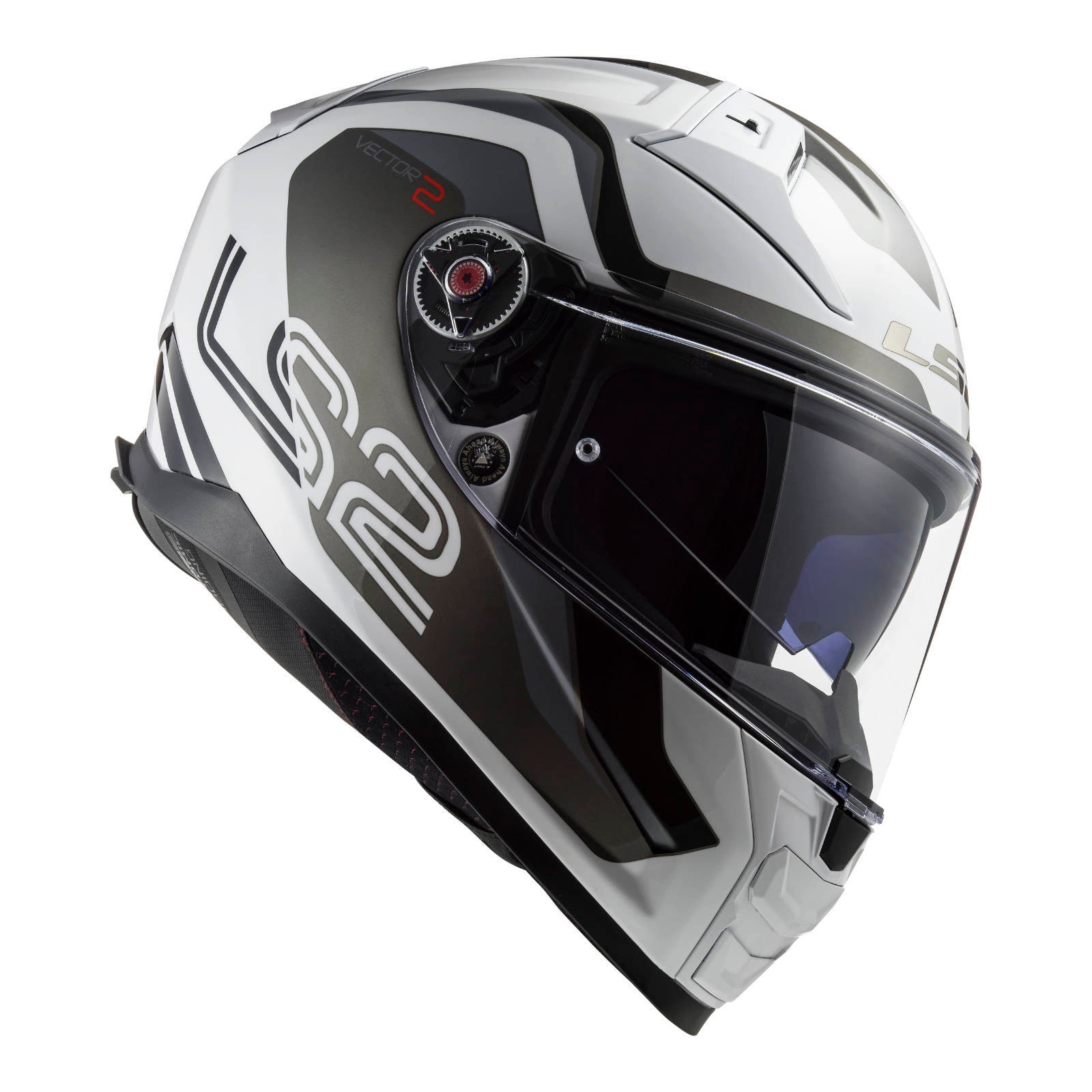 LS2 FF811 Vector II Metric Helmet - White / Titanium / Silver