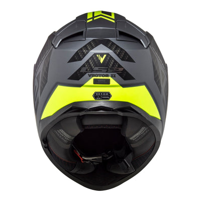 LS2 FF811 Vector II Splitter - Matte Titanium / Hi-Vis Yellow 06