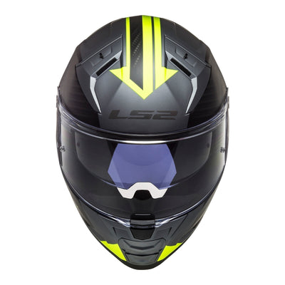 LS2 FF811 Vector II Splitter - Matte Titanium / Hi-Vis Yellow 06