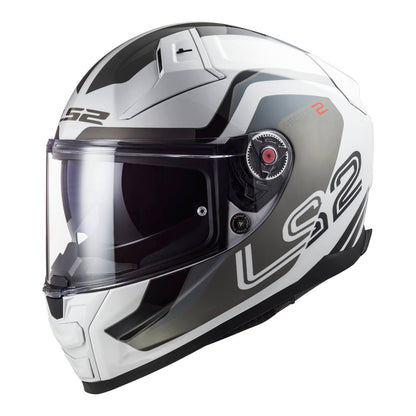 LS2 FF811 Vector II Metric Helmet - White / Titanium / Silver
