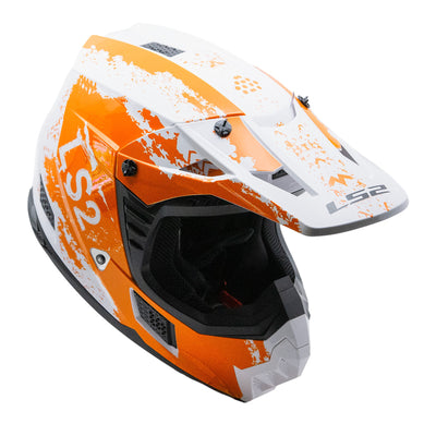 LS2 MX706 COZ Hyde Helmet - Orange / White 06