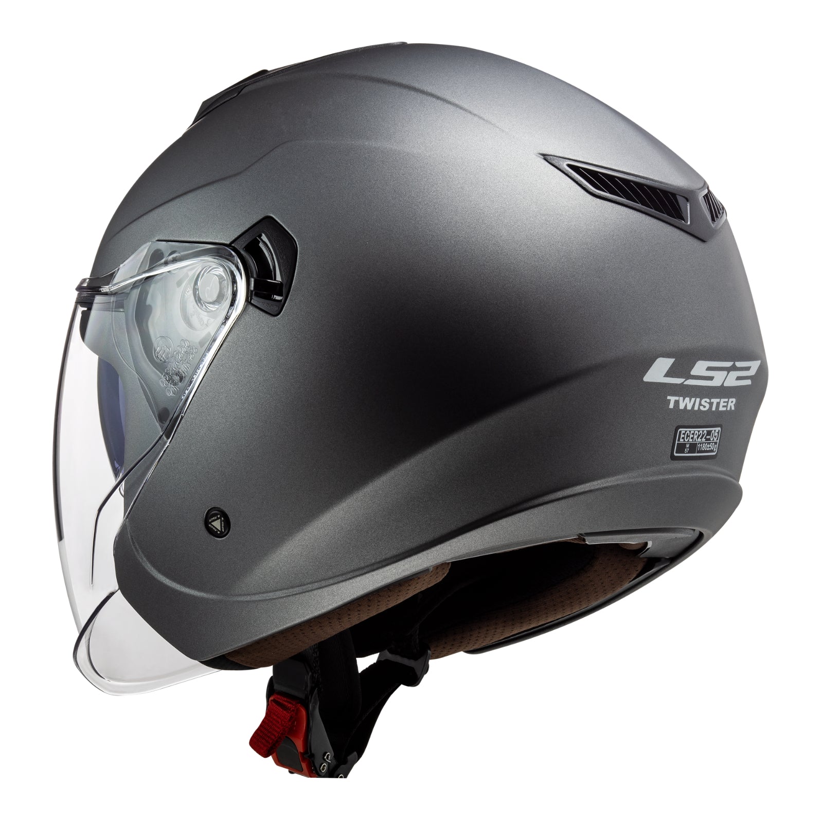 LS2 OF573 Twister II Single Mono Helmet - Matte Titanium