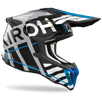 AIROH STRYKER BRAVE BLUE / GREY GLOSS