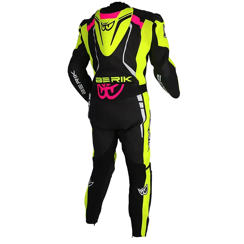 BERIK SICILY SUIT BLACK / HI-VIZ /PINK