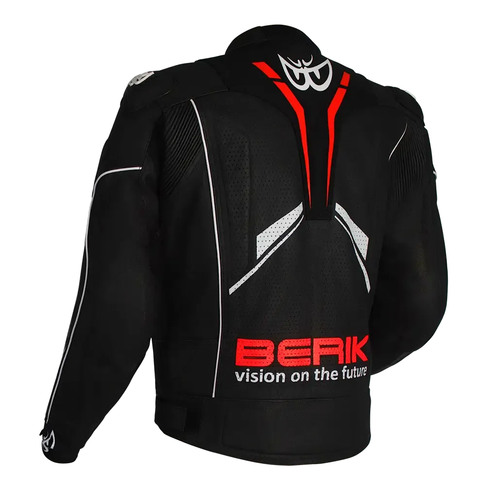 BERIK MONZA JACKET BLACK / FLURO-RED