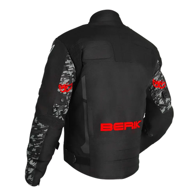 BERIK VELOCE JACKETS BLACK / CAMO / FLURO-RED