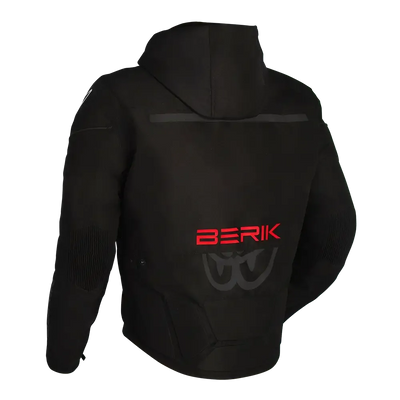 BERIK STAR HOODIE BLACK / FLURO-RED