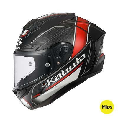 KABUTO F17 GP MIPS FORTE FLAT BLACK / RED