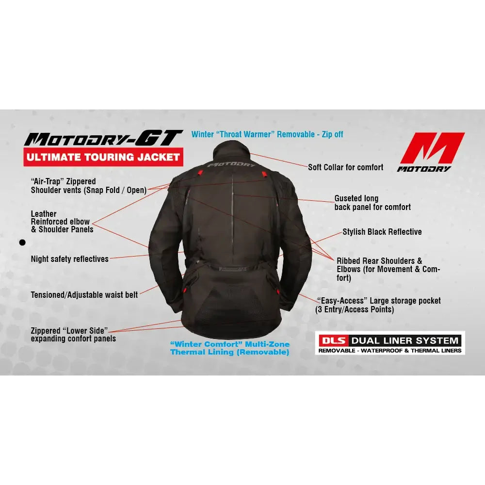 MOTODRY GT JACKET BLACK