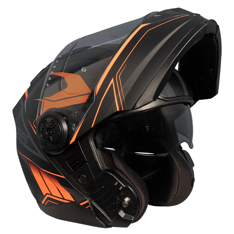 RXT 909 FLIP UP BLACK/NEON ORANGE