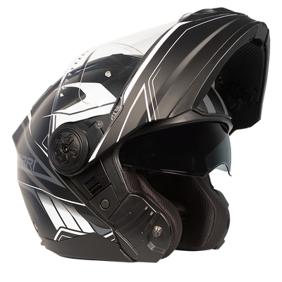 RXT 909 FLIP UP MATT BLACK/WHITE