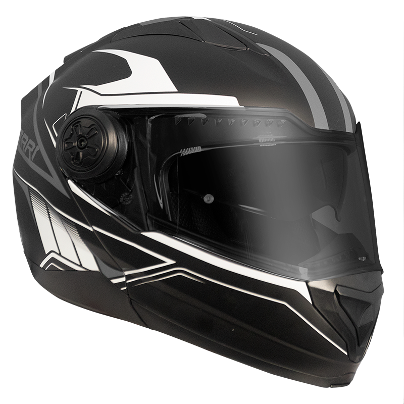 RXT 909 FLIP UP MATT BLACK/WHITE