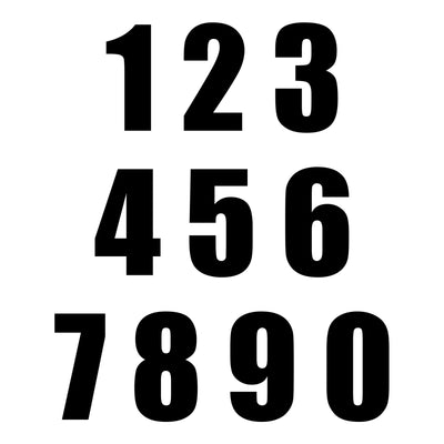 Whites Race Number - Black #1 (10 Pack)
