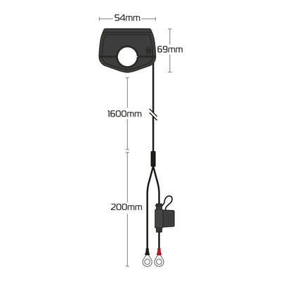 Oxford Slimline USB Type-A and Type-C 3.0 Amp Charging Kit