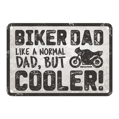 Oxford Garage Metal Sign: Biker Dad, Like a Normal Dad, But Cooler