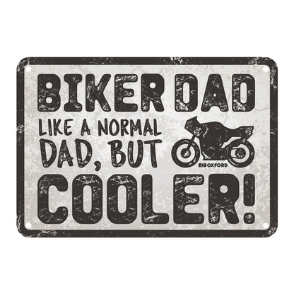 Oxford Garage Metal Sign: Biker Dad, Like a Normal Dad, But Cooler
