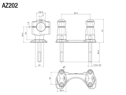 Rizoma Handlebar Riser Kit Black for Ducati Monster 821/1200 14-20