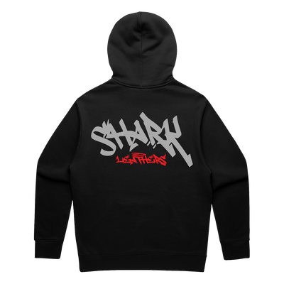 Shark Graff Relaxed Hoodie Black