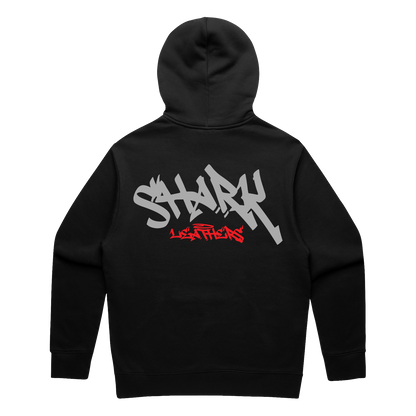 Shark Graff Relaxed Hoodie Black