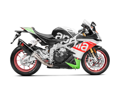 Akrapovic Slip-On Line Carbon Muffler System w/Carbon End Cap for Aprilia RSV4/Tuono V4 17-20 Akrapovic