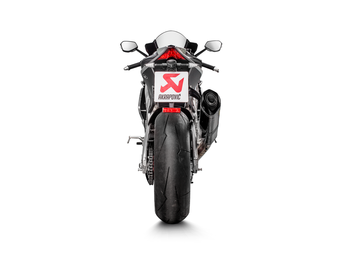 Akrapovic Slip-On Line Carbon Muffler System w/Carbon End Cap for Aprilia RSV4/Tuono V4 17-20 Akrapovic
