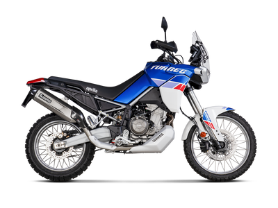 Akrapovic Slip-On Line Titanium Muffler System w/Carbon End Cap for Aprilia Tuareg 660 22-Up
