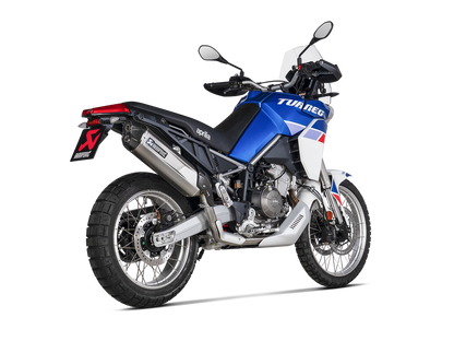 Akrapovic Slip-On Line Titanium Muffler System w/Carbon End Cap for Aprilia Tuareg 660 22-Up