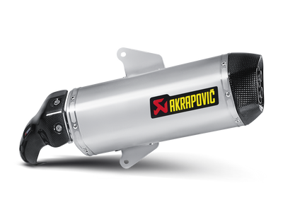 Akrapovic Slip-On Line Stainless Steel Muffler System w/Carbon End Cap for Aprilia SRV 850 12-16/Gilera GP 800 08-15