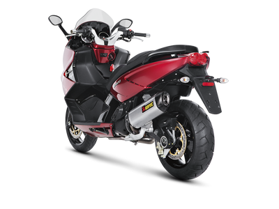 Akrapovic Slip-On Line Stainless Steel Muffler System w/Carbon End Cap for Aprilia SRV 850 12-16/Gilera GP 800 08-15