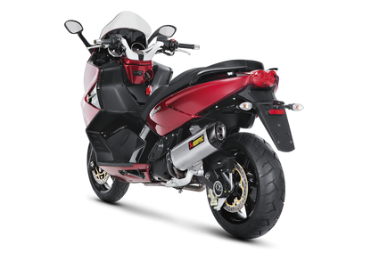 Akrapovic Slip-On Line Stainless Steel Muffler System w/Carbon End Cap for Aprilia SRV 850 12-16/Gilera GP 800 08-15