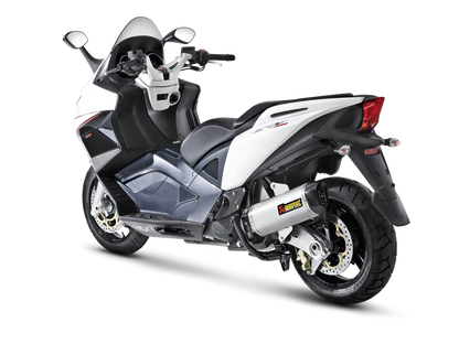 Akrapovic Slip-On Line Stainless Steel Muffler System w/Carbon End Cap for Aprilia SRV 850 12-16/Gilera GP 800 08-15