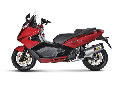 Akrapovic Slip-On Line Stainless Steel Muffler System w/Carbon End Cap for Aprilia SRV 850 12-16/Gilera GP 800 08-15