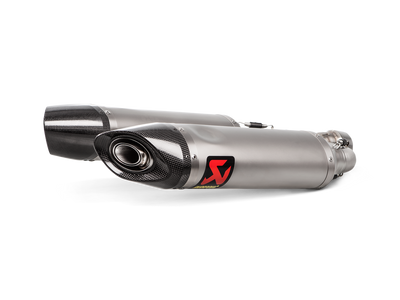 Akrapovic Slip-On Line Titanium Muffler System w/Carbon End Cap for Aprilia Shiver 900 17-20 Akrapovic