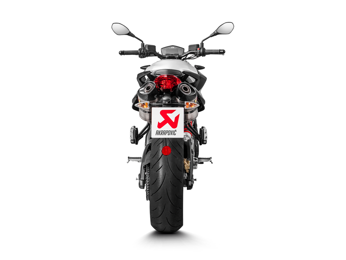 Akrapovic Slip-On Line Titanium Muffler System w/Carbon End Cap for Aprilia Shiver 900 17-20 Akrapovic