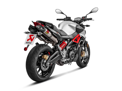 Akrapovic Slip-On Line Titanium Muffler System w/Carbon End Cap for Aprilia Shiver 900 17-20 Akrapovic