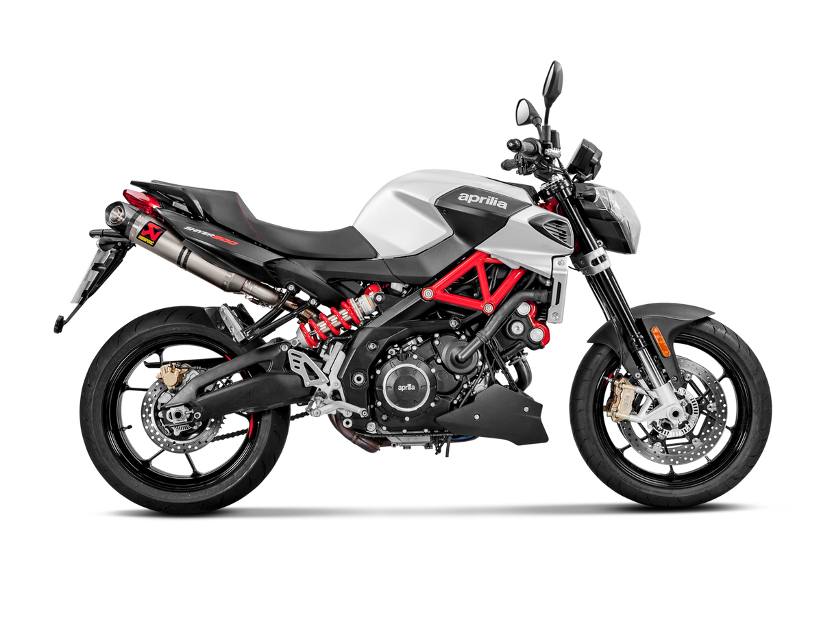 Akrapovic Slip-On Line Titanium Muffler System w/Carbon End Cap for Aprilia Shiver 900 17-20 Akrapovic