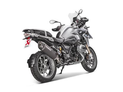 Akrapovic Slip-On Line Black Titanium Muffler System w/Carbon End Cap for BMW R 1200 GS 13-18 Akrapovic