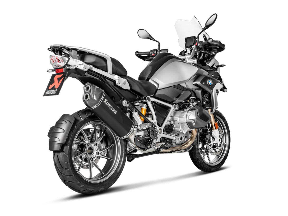 Akrapovic Slip-On Line Black Titanium Muffler System w/Carbon End Cap for BMW R 1250 GS/R 1250 GS Adventure 19-23 Akrapovic