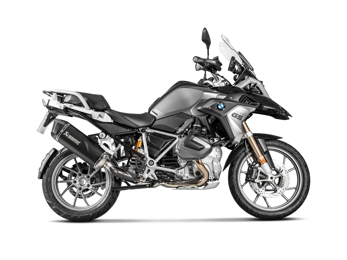 Akrapovic Slip-On Line Black Titanium Muffler System w/Carbon End Cap for BMW R 1250 GS/R 1250 GS Adventure 19-23 Akrapovic
