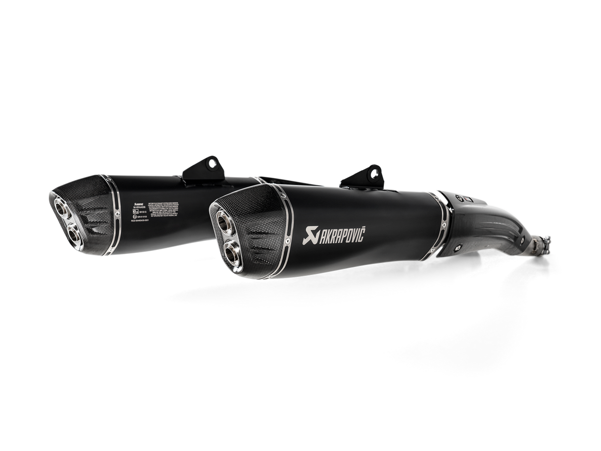 Akrapovic Slip-On Line Black Titanium Muffler System w/Carbon End Cap for BMW K 1600 B/Grand America 17-20 Akrapovic