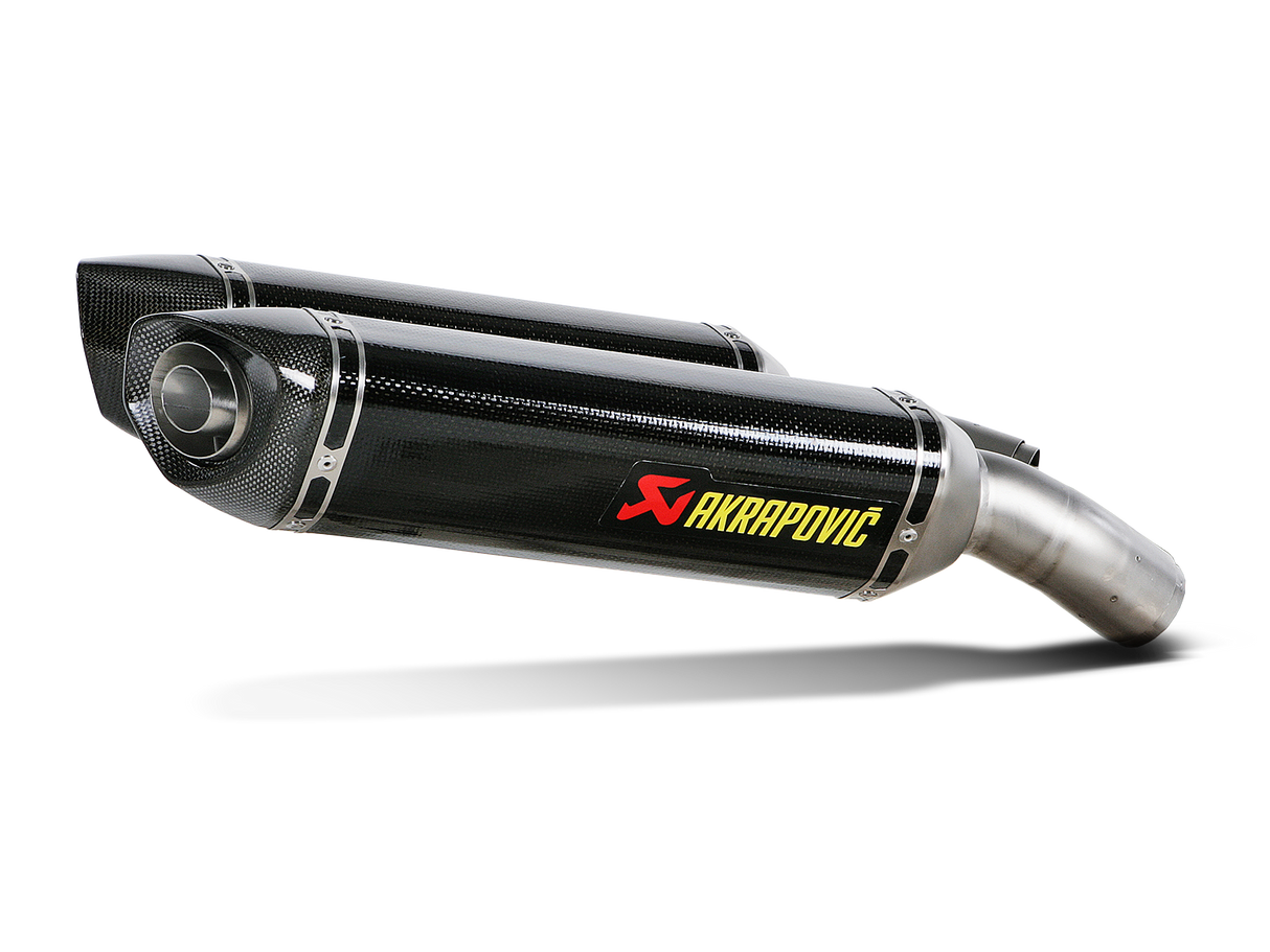 Akrapovic Slip-On Line Carbon Muffler System w/Carbon End Cap for Ducati 848 08-10/848 EVO 11-14/1098/1098S 07-08/1098R 08-09/1198/1198S 09-11 Akrapovic