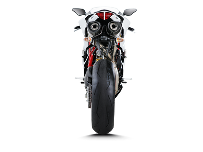 Akrapovic Slip-On Line Carbon Muffler System w/Carbon End Cap for Ducati 848 08-10/848 EVO 11-14/1098/1098S 07-08/1098R 08-09/1198/1198S 09-11 Akrapovic