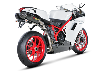 Akrapovic Slip-On Line Carbon Muffler System w/Carbon End Cap for Ducati 848 08-10/848 EVO 11-14/1098/1098S 07-08/1098R 08-09/1198/1198S 09-11 Akrapovic